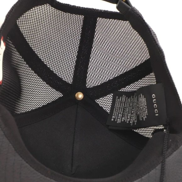 Gucci Logo Baseball Cap in Black Leather NEW WITH TAGS - Picture 6 of 6